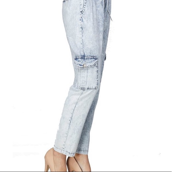 MIND CODE DRAWSTRING CHAMBRAY PANTS SIZE S - Picture 2 of 11